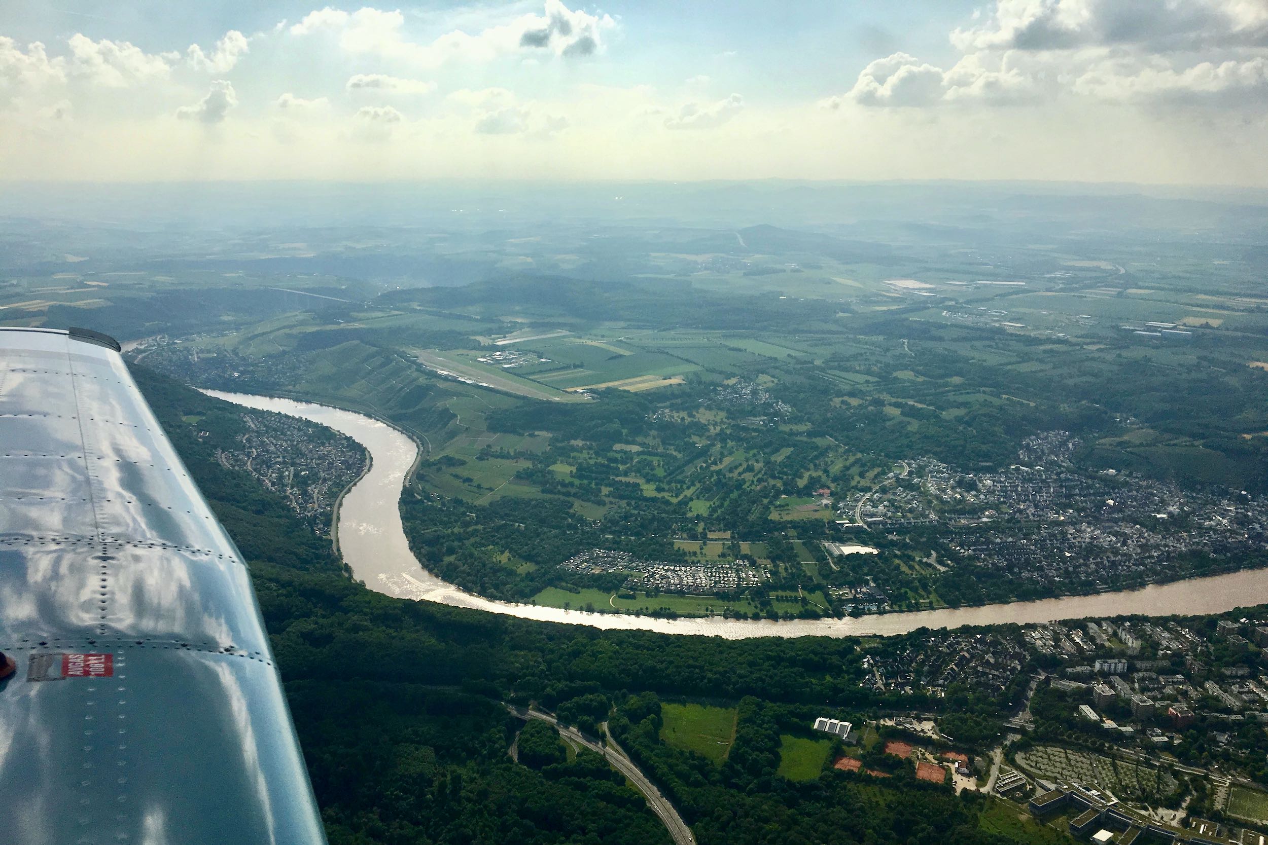 Blick entlang des Rheintals